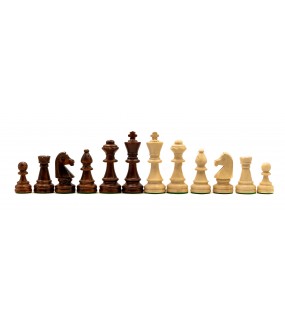 Komplet figur szachowych Staunton Nr 6 zapakowany w woreczku foliowym.